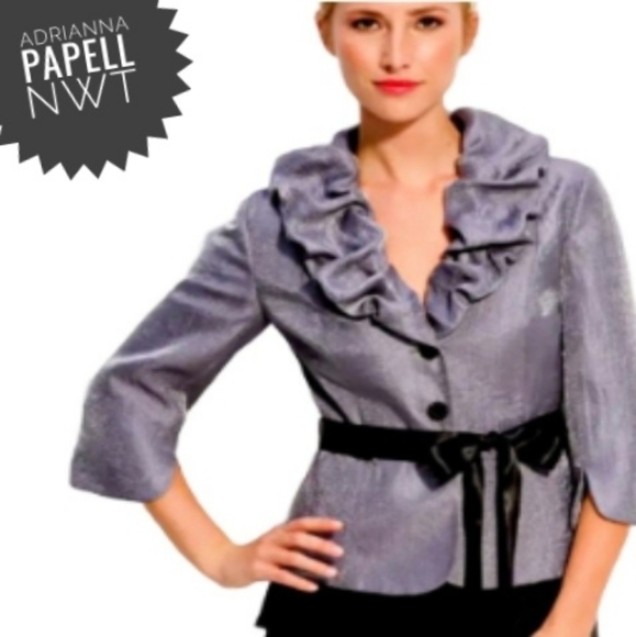 Adrianna Papell Jackets & Blazers - Adrianna Papell | Purple Blazer with Belt (NWT)